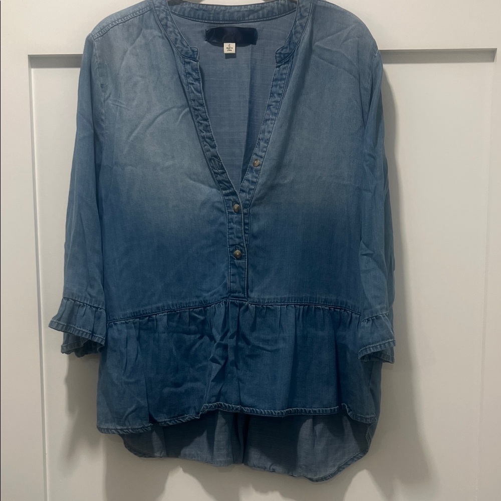 Women's Blue Denim Top